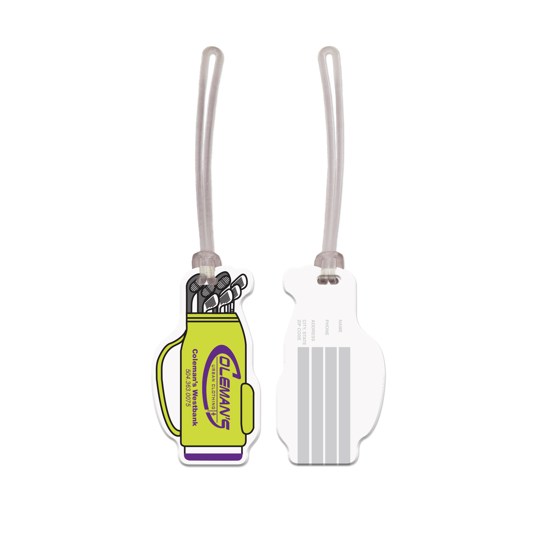 Picture of USA Made Golf Bag Vinyl Luggage Tag