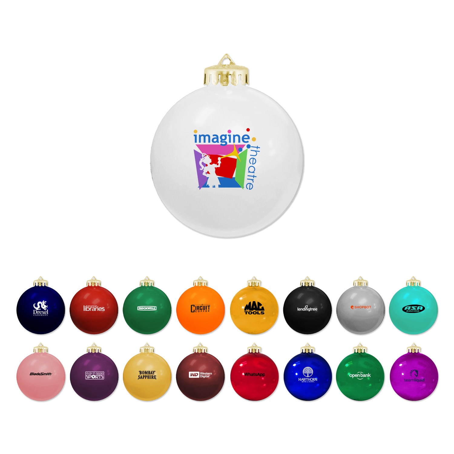 Picture of 3 1/4" USA-Made Round Glossy Shatterproof Ornament