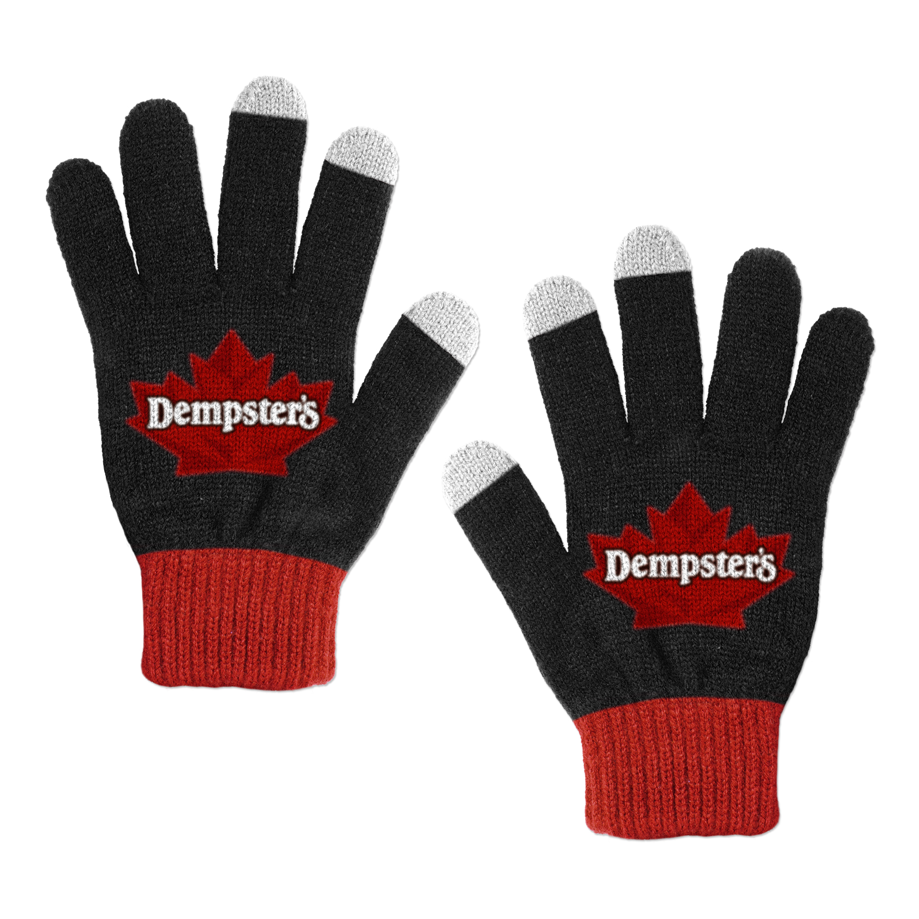 Picture of Knitted Custom Jacquard Touchscreen Gloves