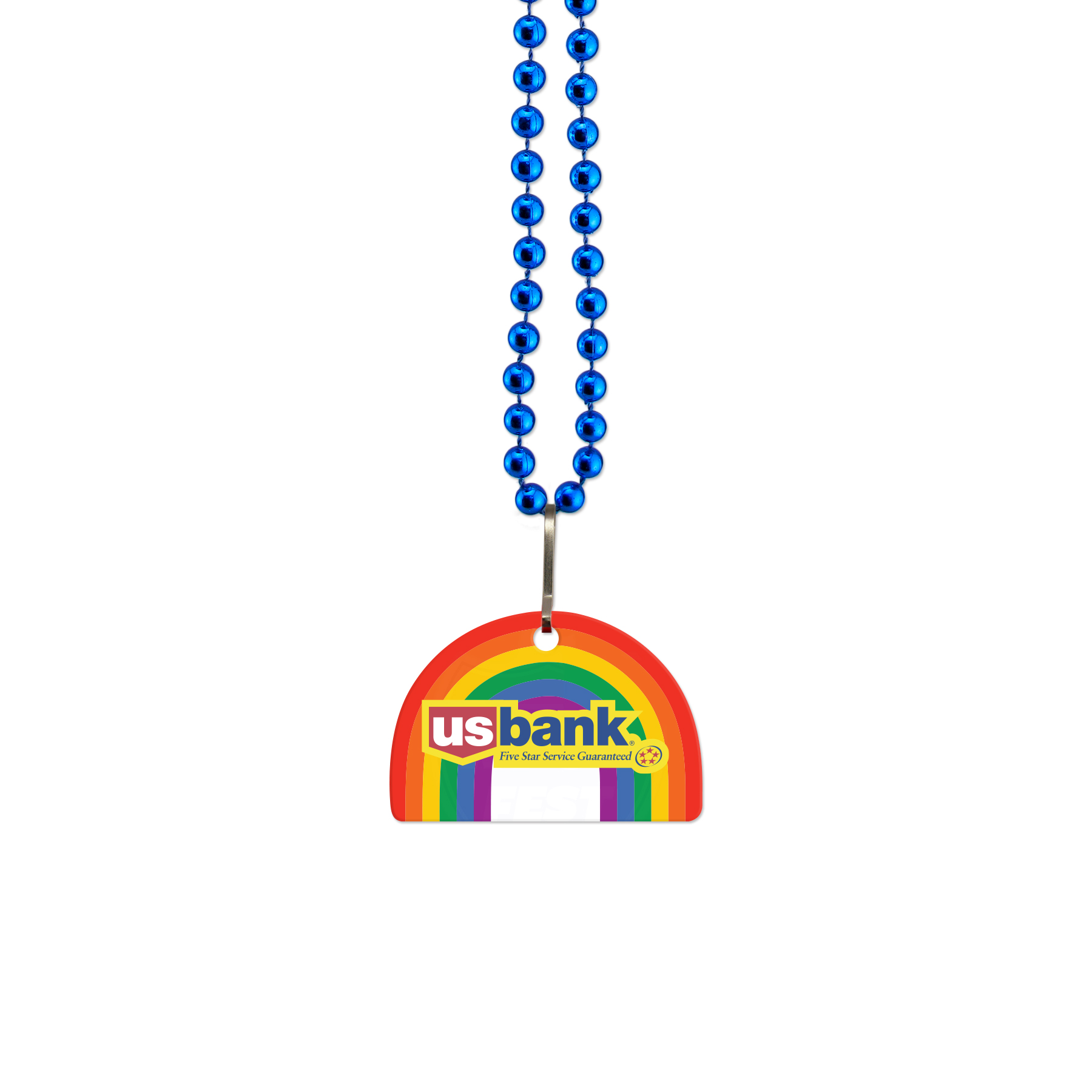 Picture of USA Made 1/8" Rainbow Vinyl Medallion Beads