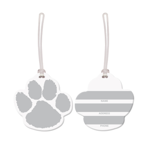 Picture of USA Made Paw Print Vinyl Luggage Tag