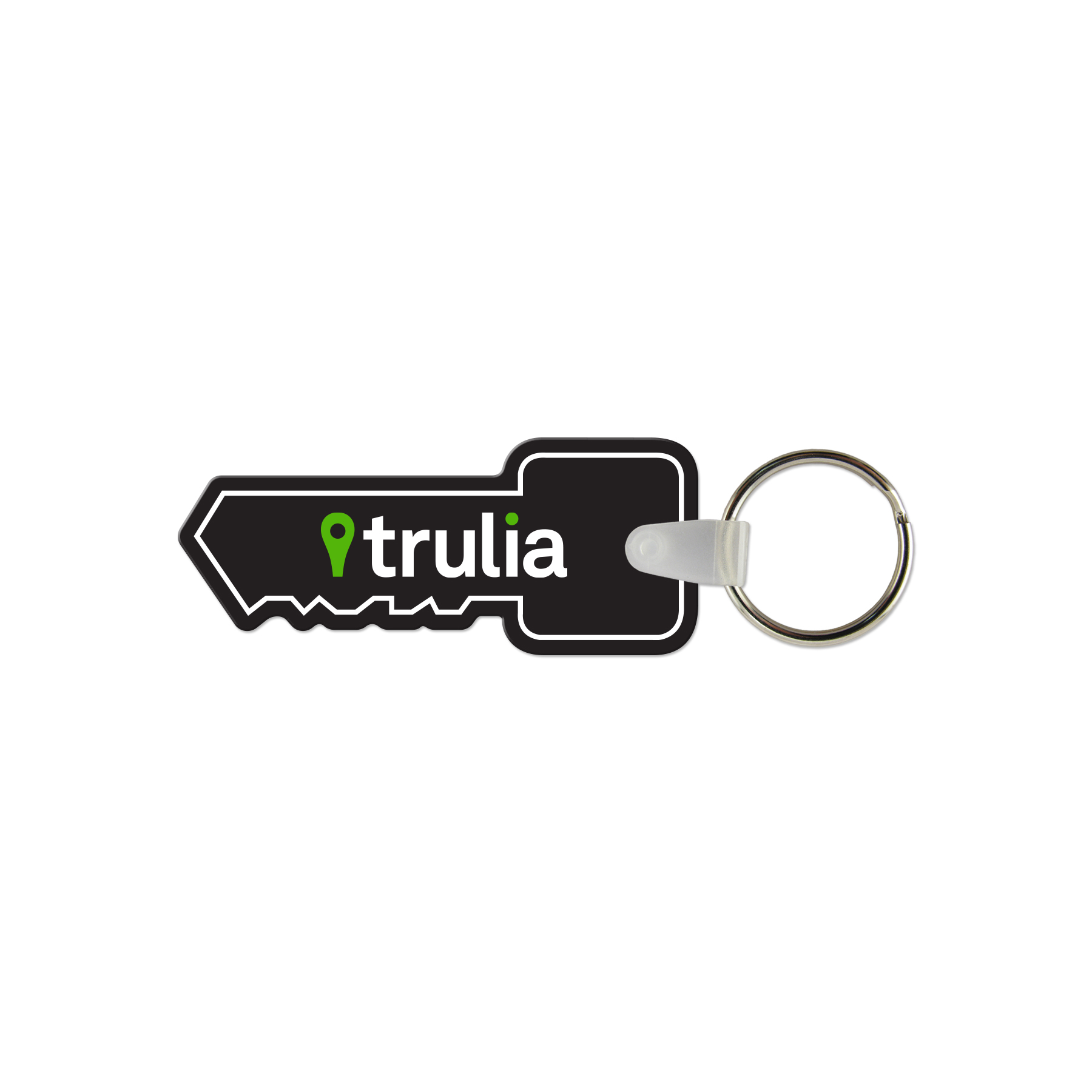 Picture of Key Shaped USA Made Vinyl Keychain