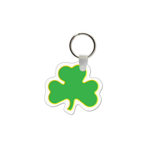 Picture of Shamrock Shaped USA Made Vinyl Keychain