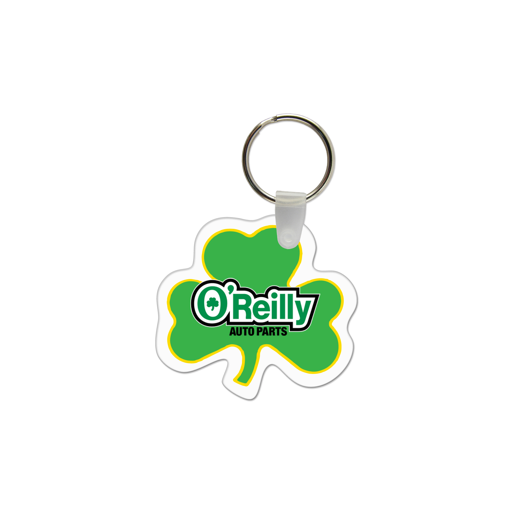 Picture of Shamrock Shaped USA Made Vinyl Keychain
