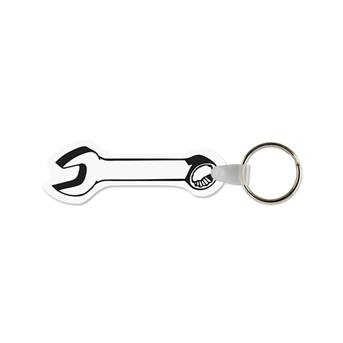 Picture of Wrench Shaped USA Made Vinyl Keychain