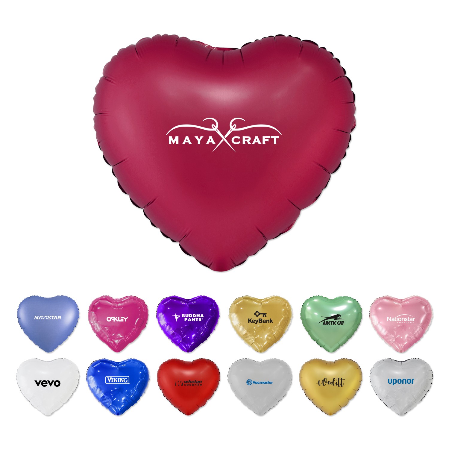 Picture of 17" Heart Helium Saver XtraLife® Foil Balloons
