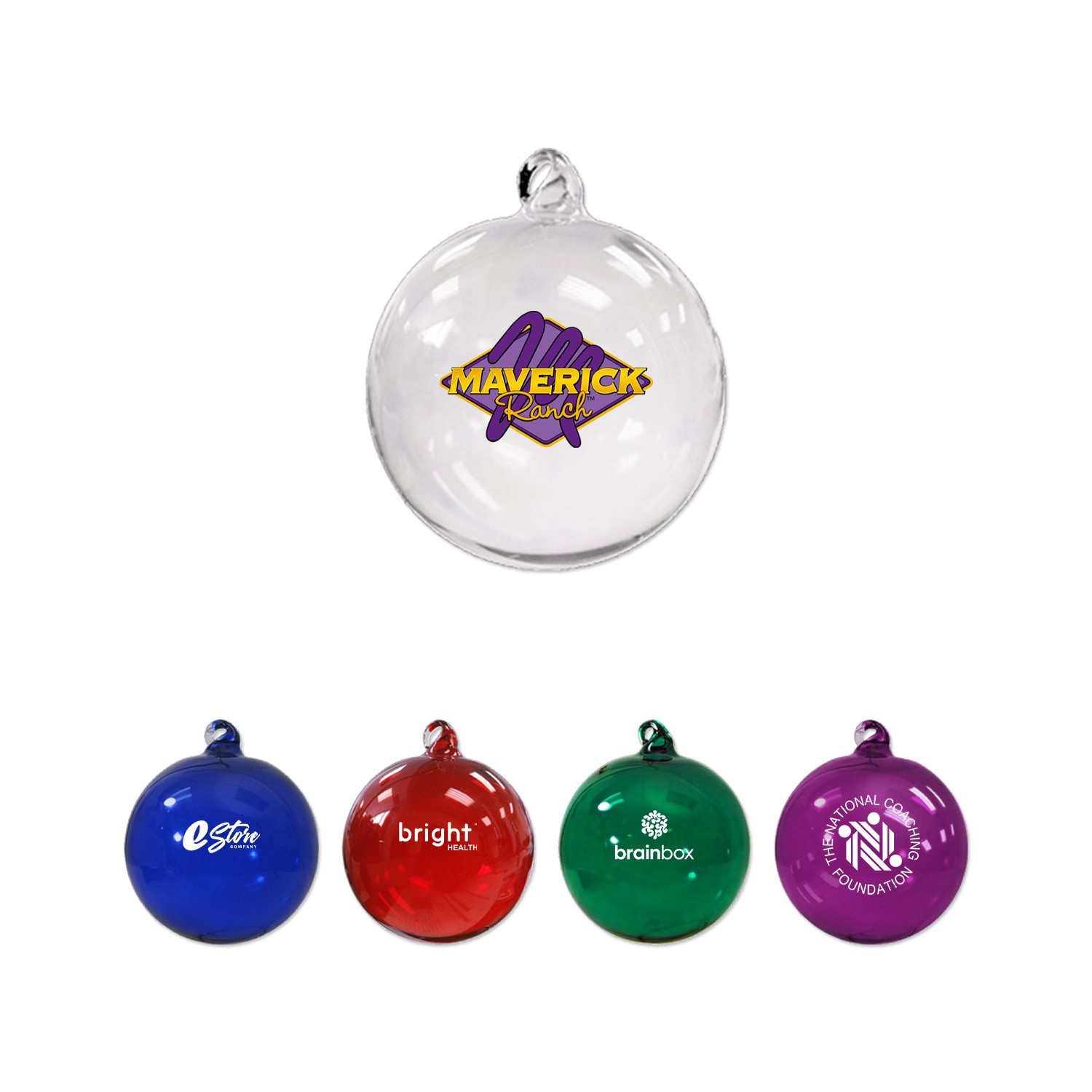 Picture of 3" Hand Blown Glass Ornament