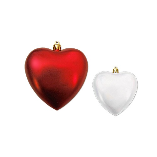 Picture of 4" Satin Finish Heart Shaped Shatterproof Ornament