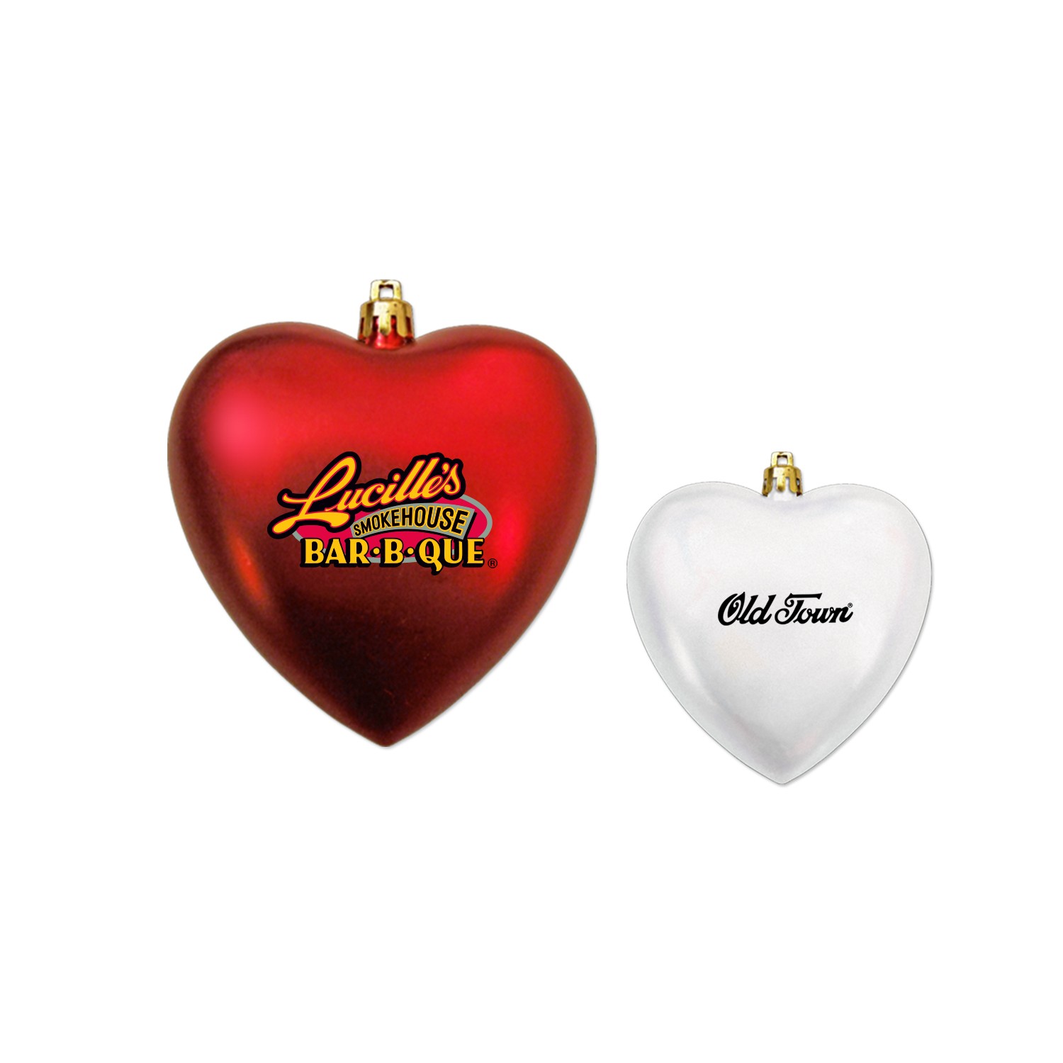 Picture of 4" Satin Finish Heart Shaped Shatterproof Ornament
