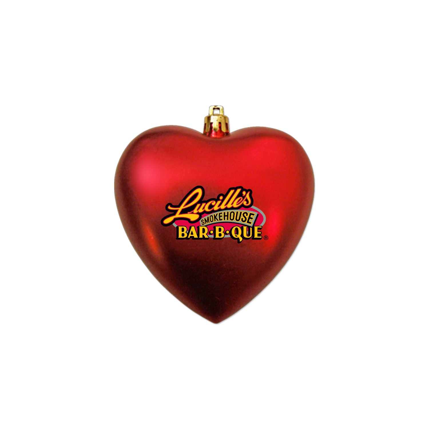 Picture of 4" Satin Finish Heart Shaped Shatterproof Ornament
