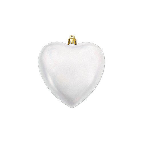 Picture of 4" Satin Finish Heart Shaped Shatterproof Ornament