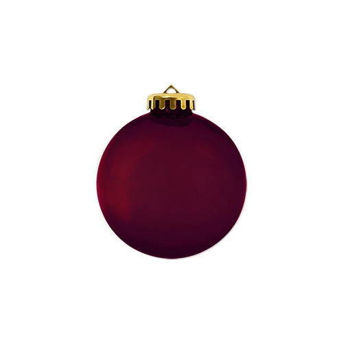 Picture of 3 1/4" USA-Made Round Glossy Shatterproof Crystal Translucent Ornament