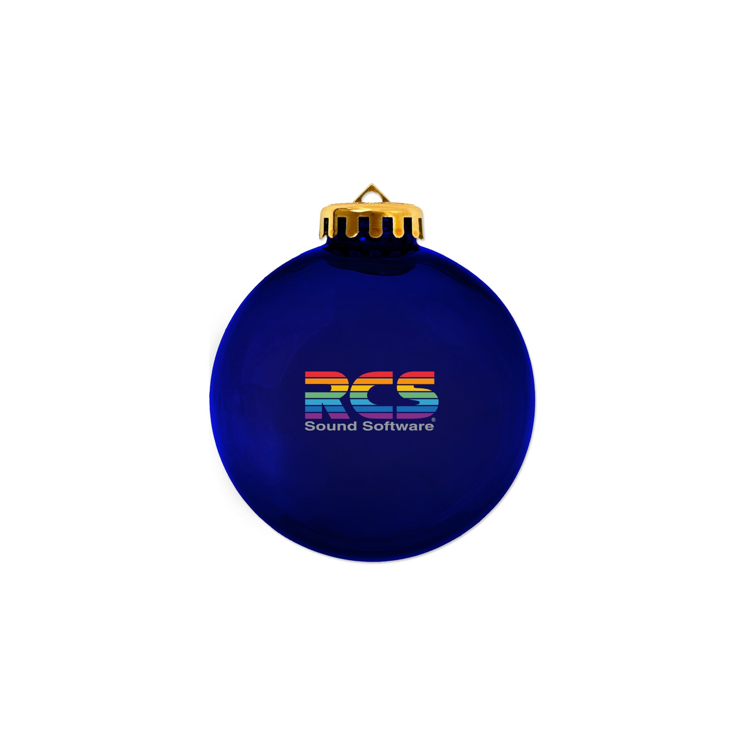 Picture of 3 1/4" USA-Made Round Glossy Shatterproof Crystal Translucent Ornament