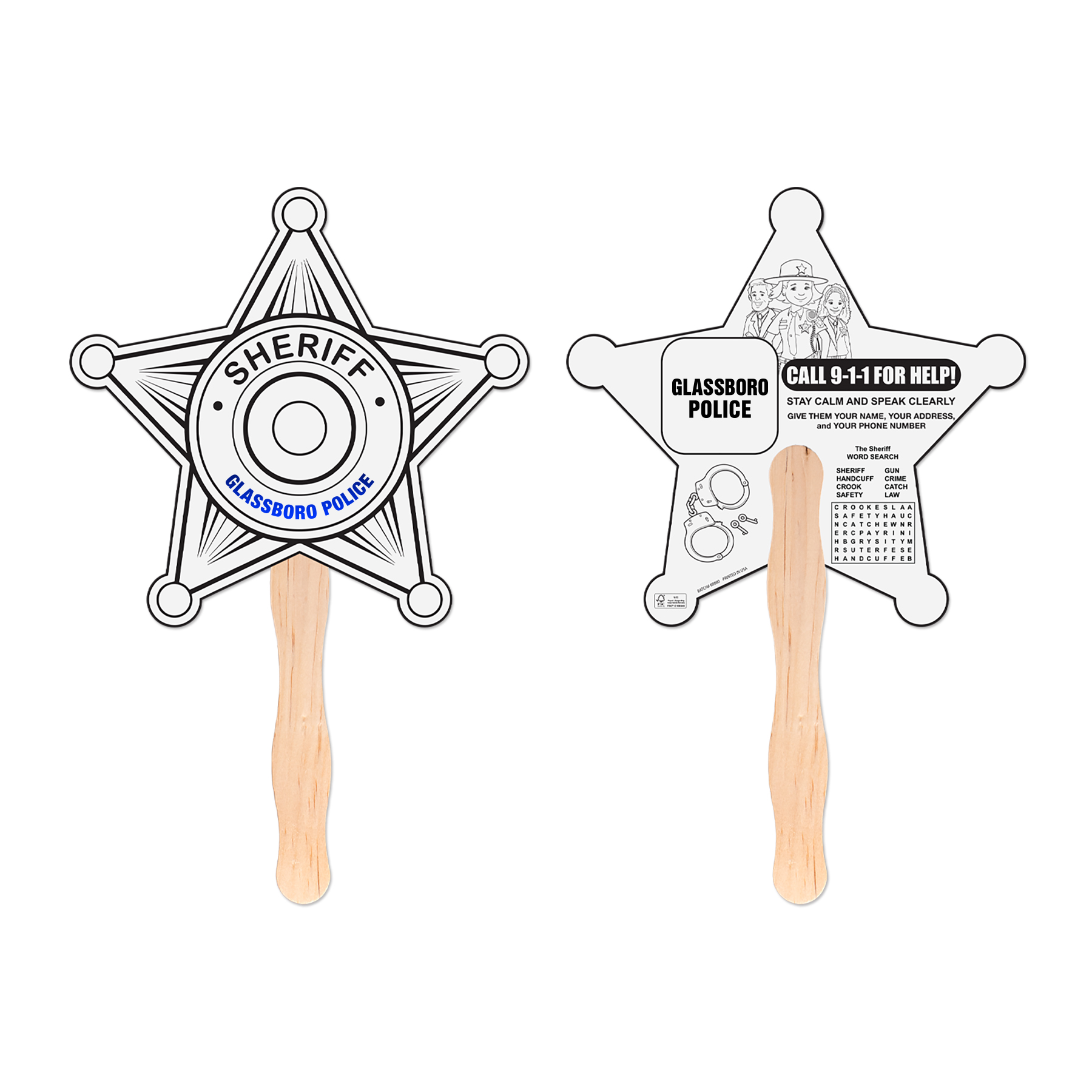 Picture of Sheriff Badge Hand Fan