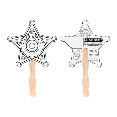Picture of Sheriff Badge Hand Fan