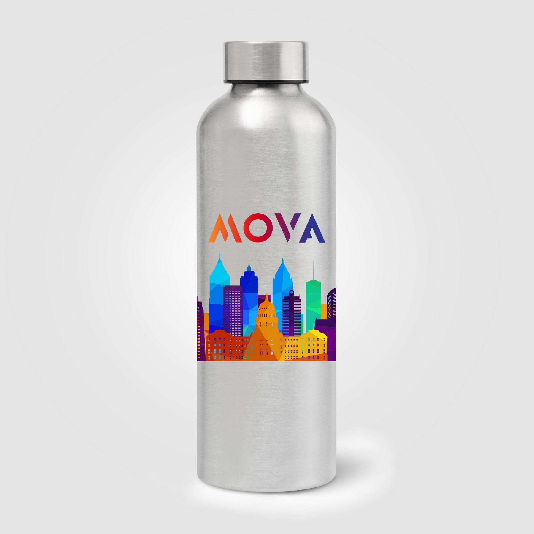 Picture of Astrid Recycled Stainless Steel Metallic Bottle - 24 oz.