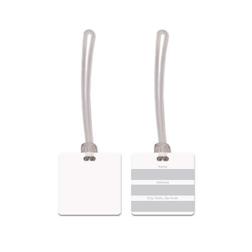 Picture of USA Made Square Vinyl Luggage Tag