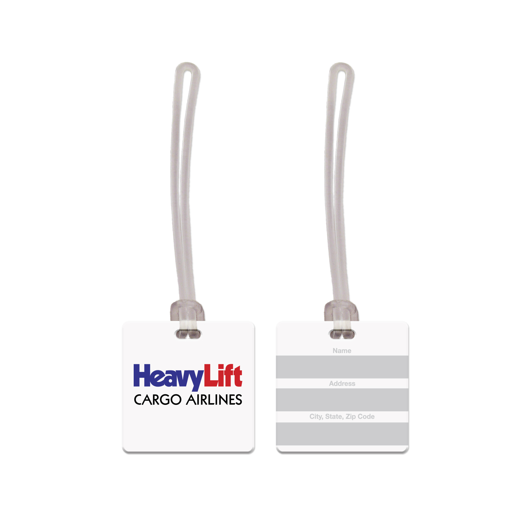 Picture of USA Made Square Vinyl Luggage Tag