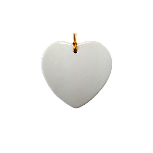 Picture of 3" Ceramic Heart Ornament