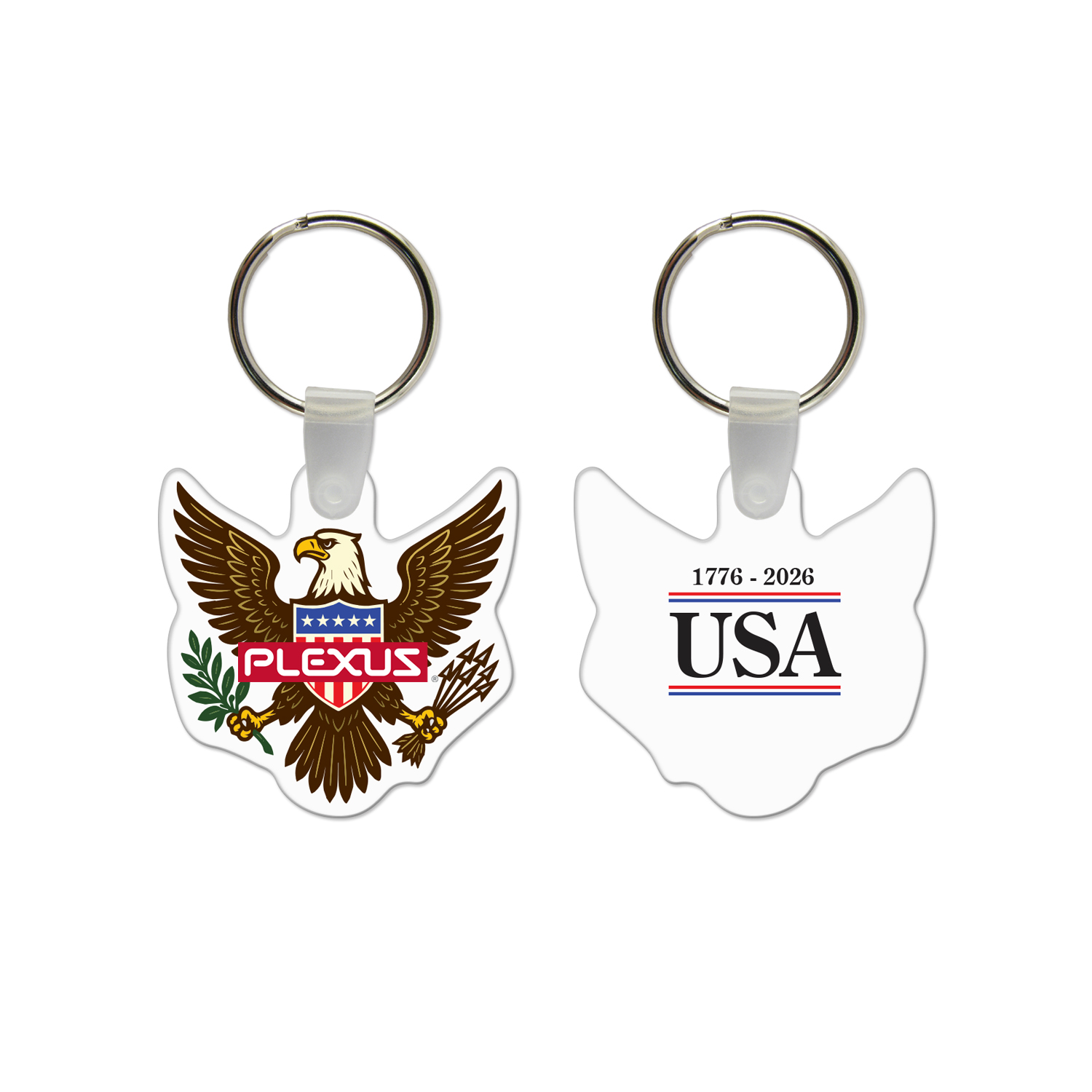 Picture of Eagle Shaped USA Made Vinyl Keychain