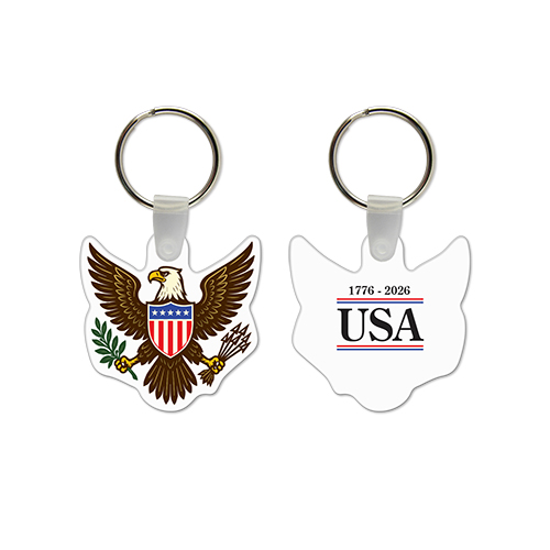 Picture of Eagle Shaped USA Made Vinyl Keychain