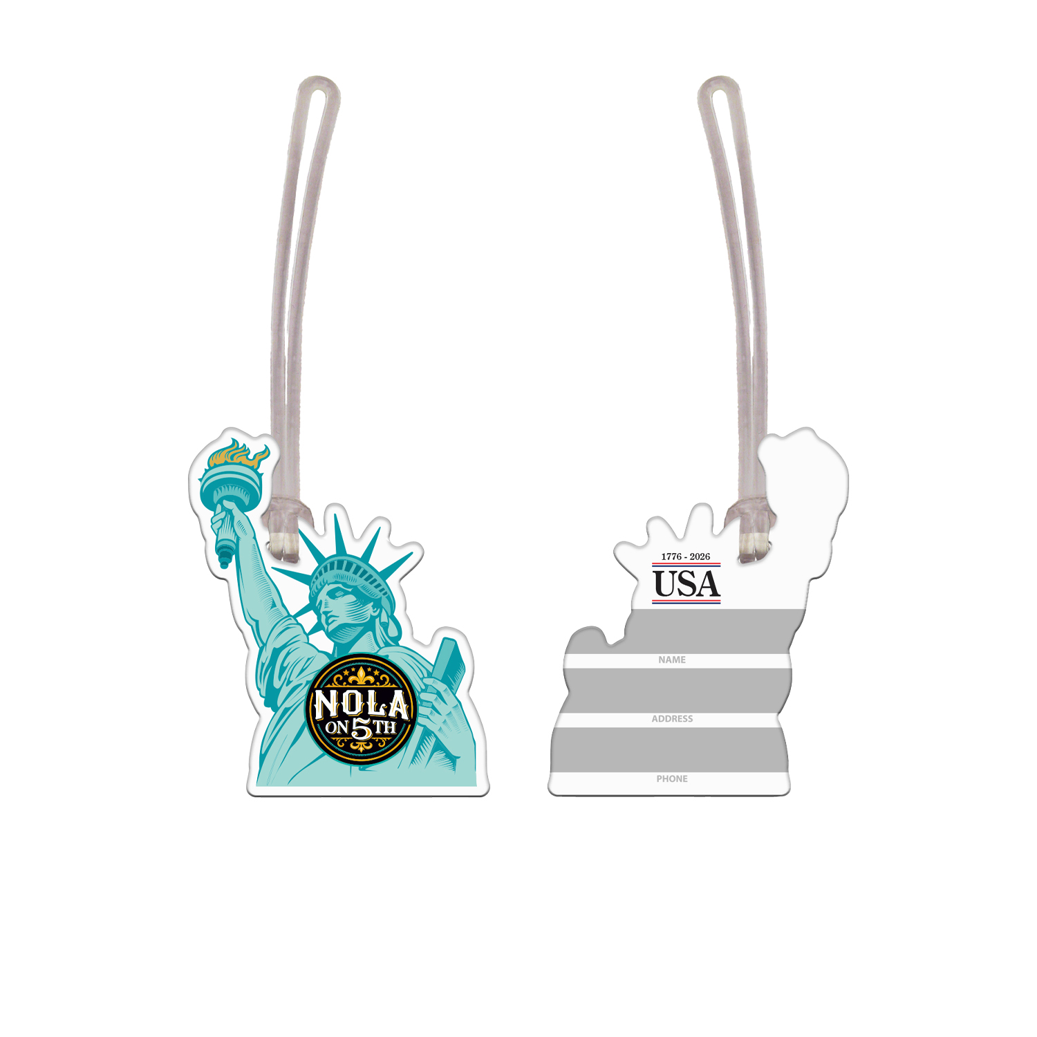 Picture of USA Made Statue Of Liberty Vinyl Luggage Tag