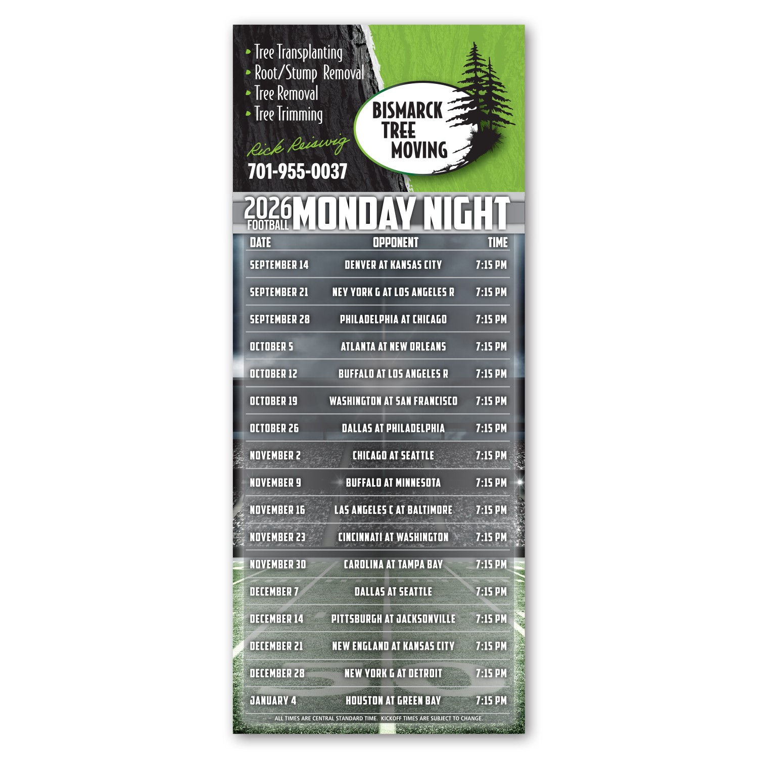 Picture of Football Schedule Magnet