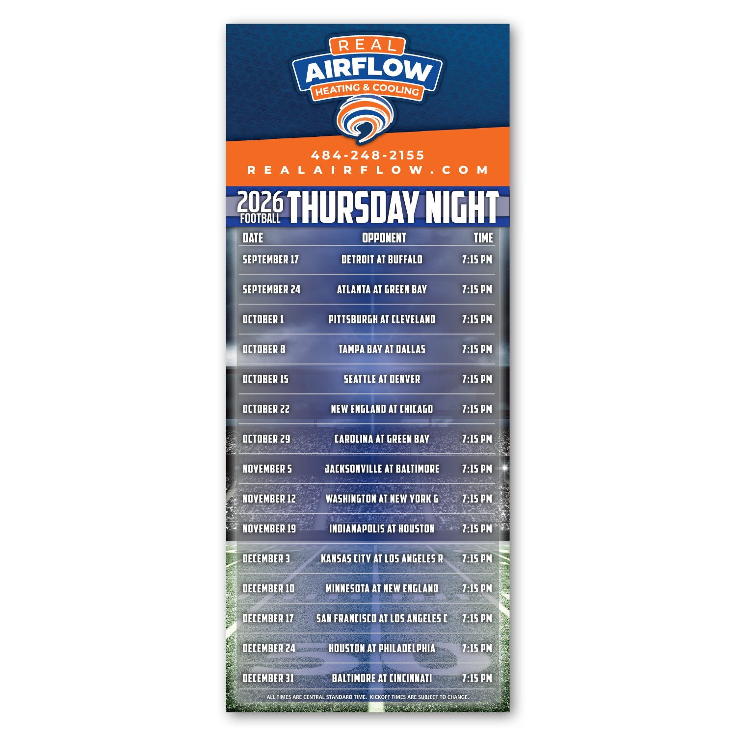 Picture of Football Schedule Magnet
