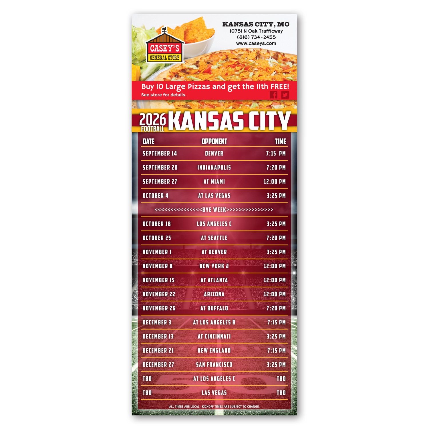 Picture of Football Schedule Magnet