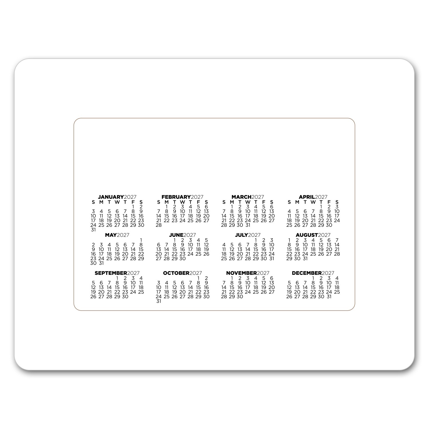 Picture of Calendar Punch Out Picture Frame