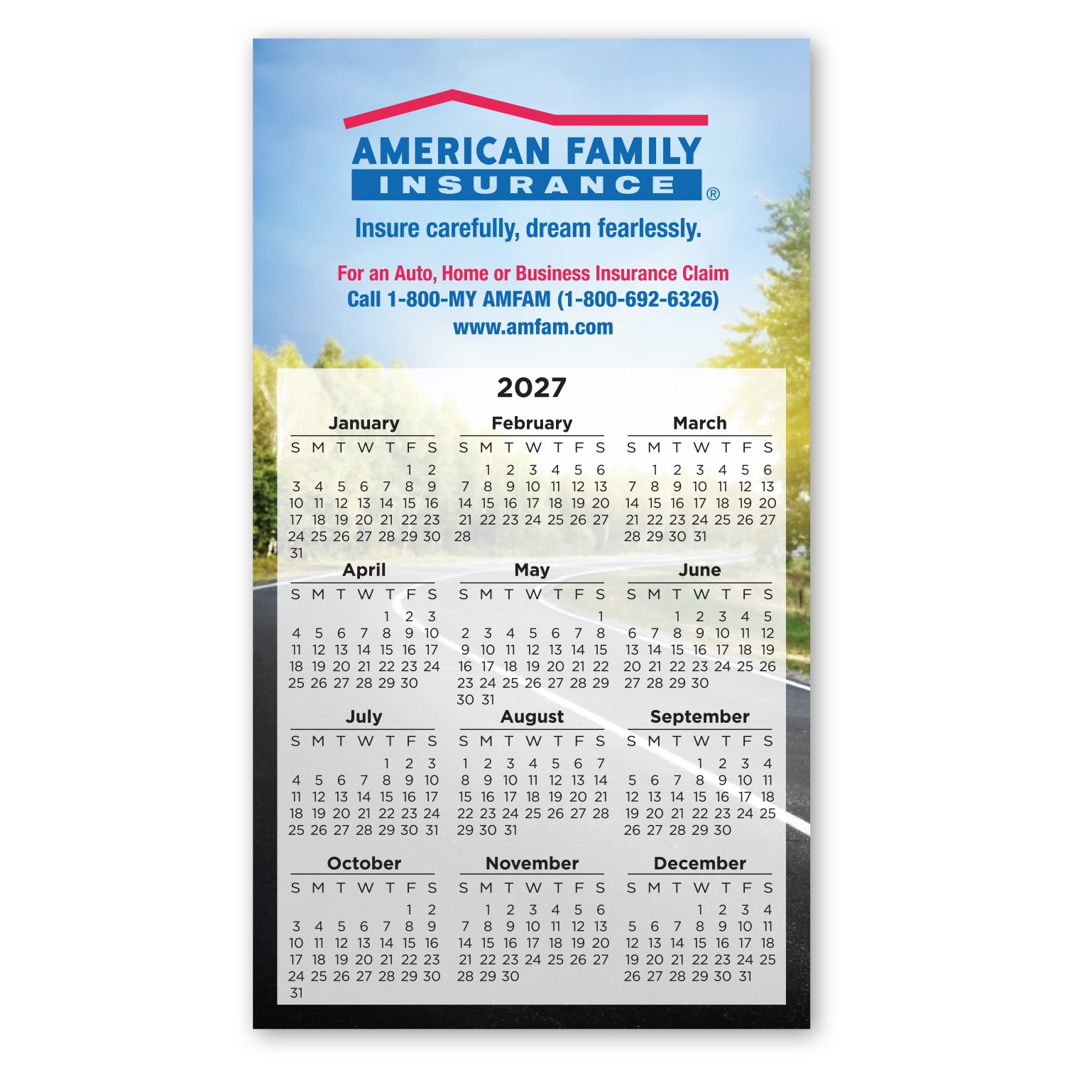 Picture of Calendar Large Magnet 3-29/32 x 6-15/16