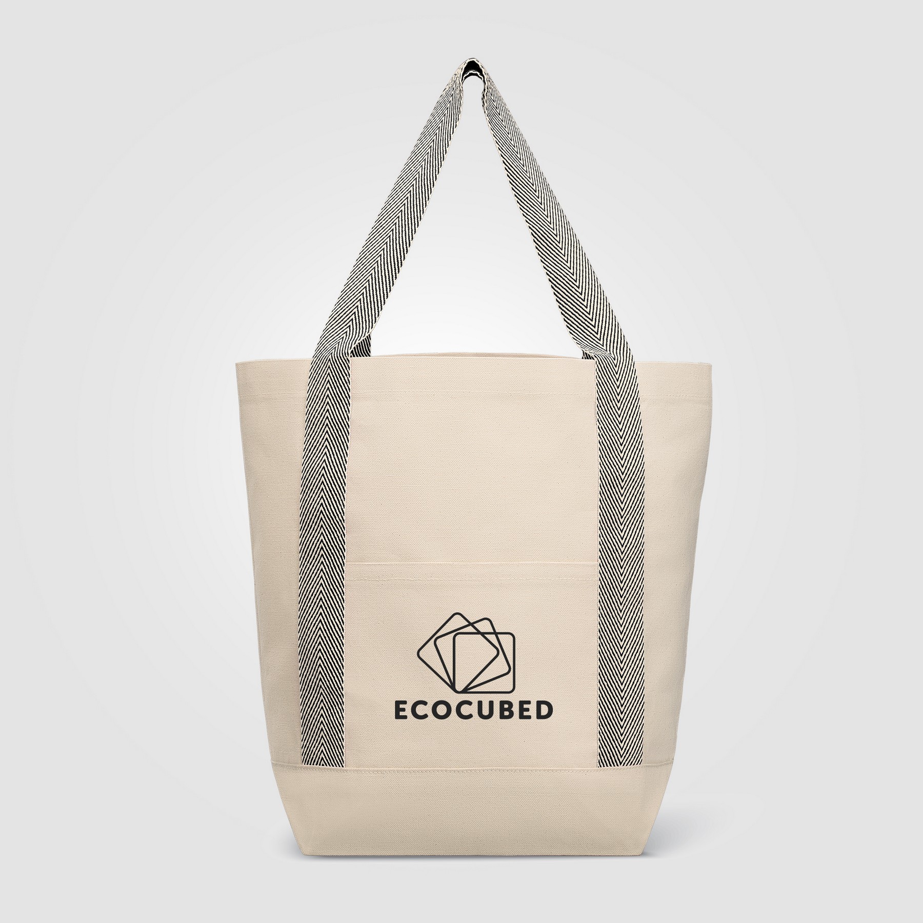 Picture of Niva 10 oz. Recycled Cotton Canvas Front Pocket Tote Bag ? 12.25L