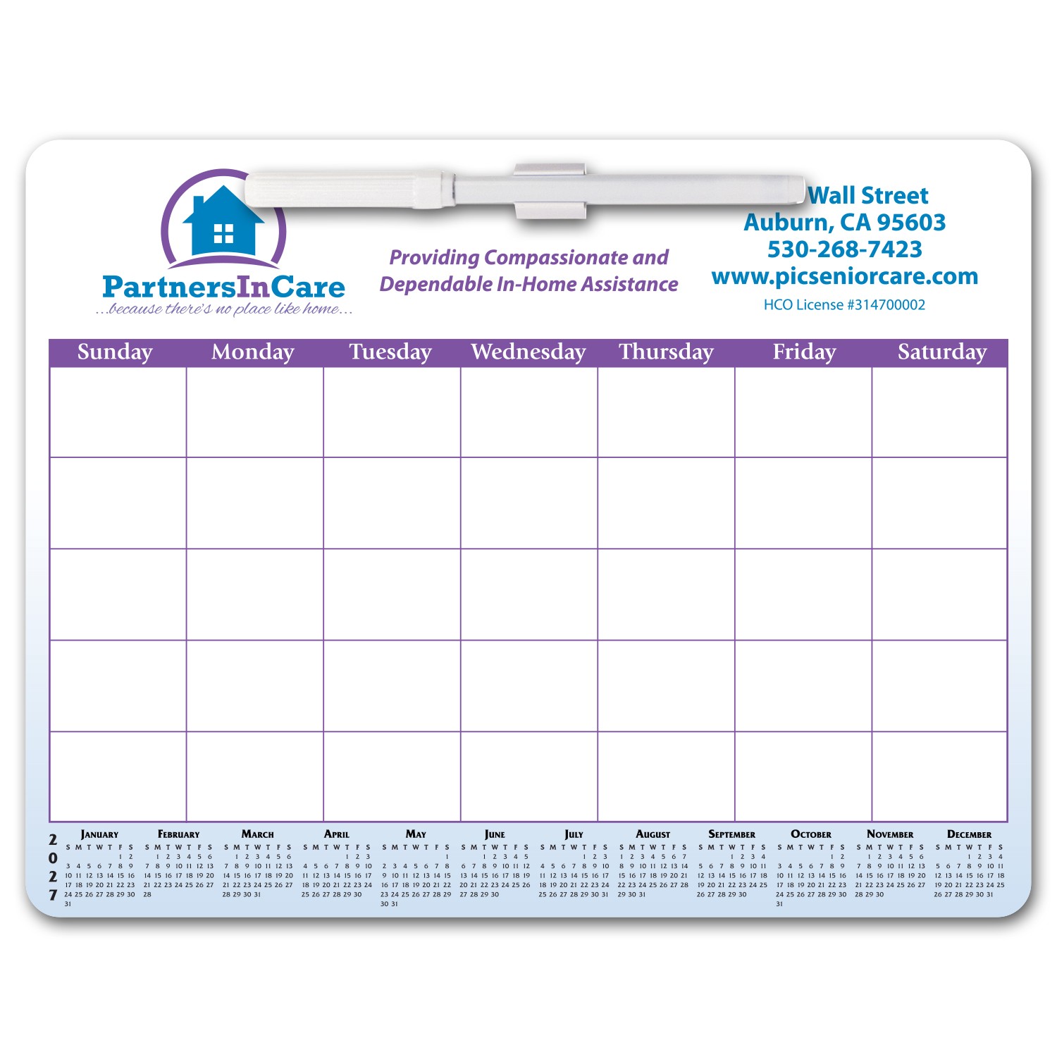 Picture of Memo Board Calendar w/ Mag