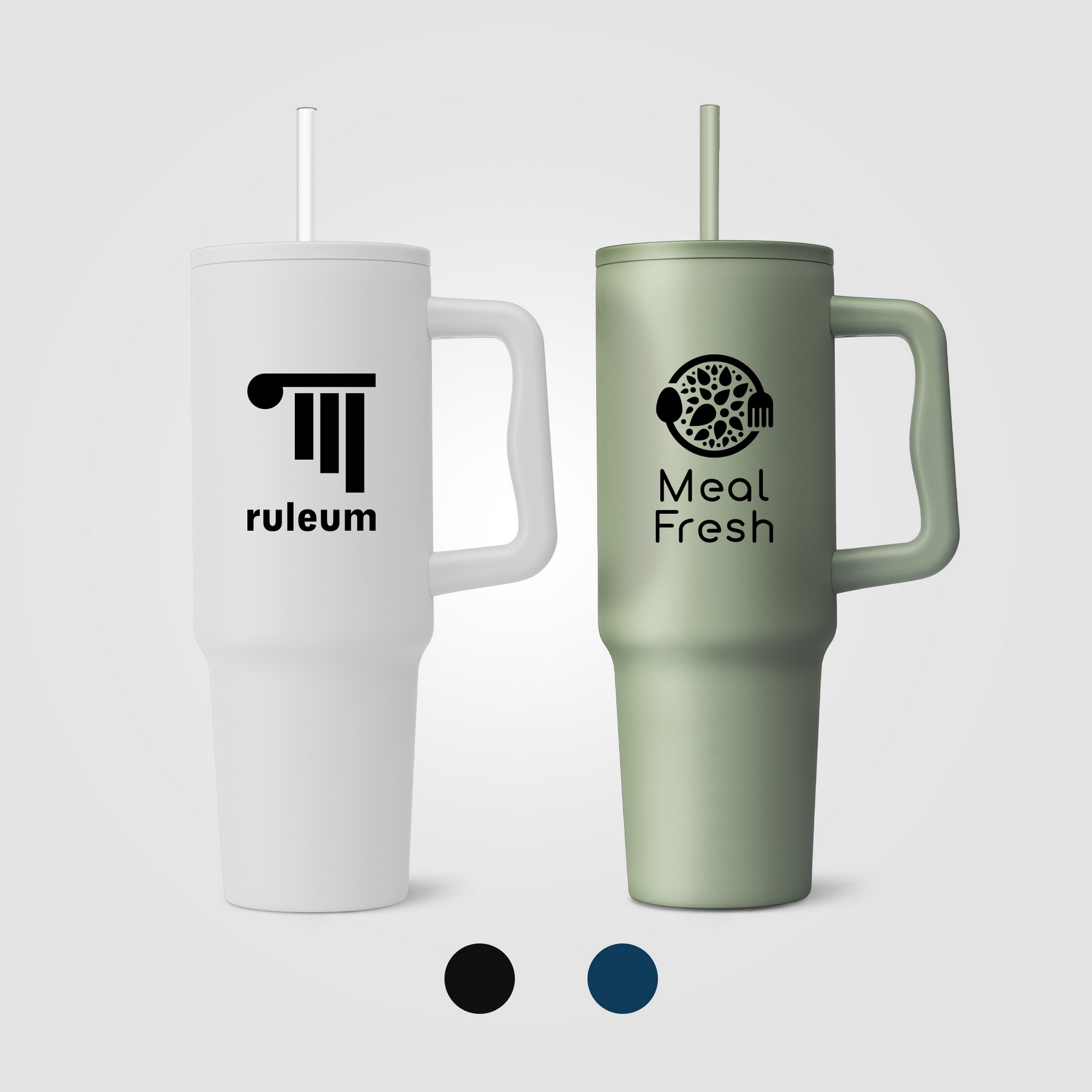 Picture of Polar Pro - 40 oz. Double-Wall Recycled Stainless Steel Tumbler with Straw