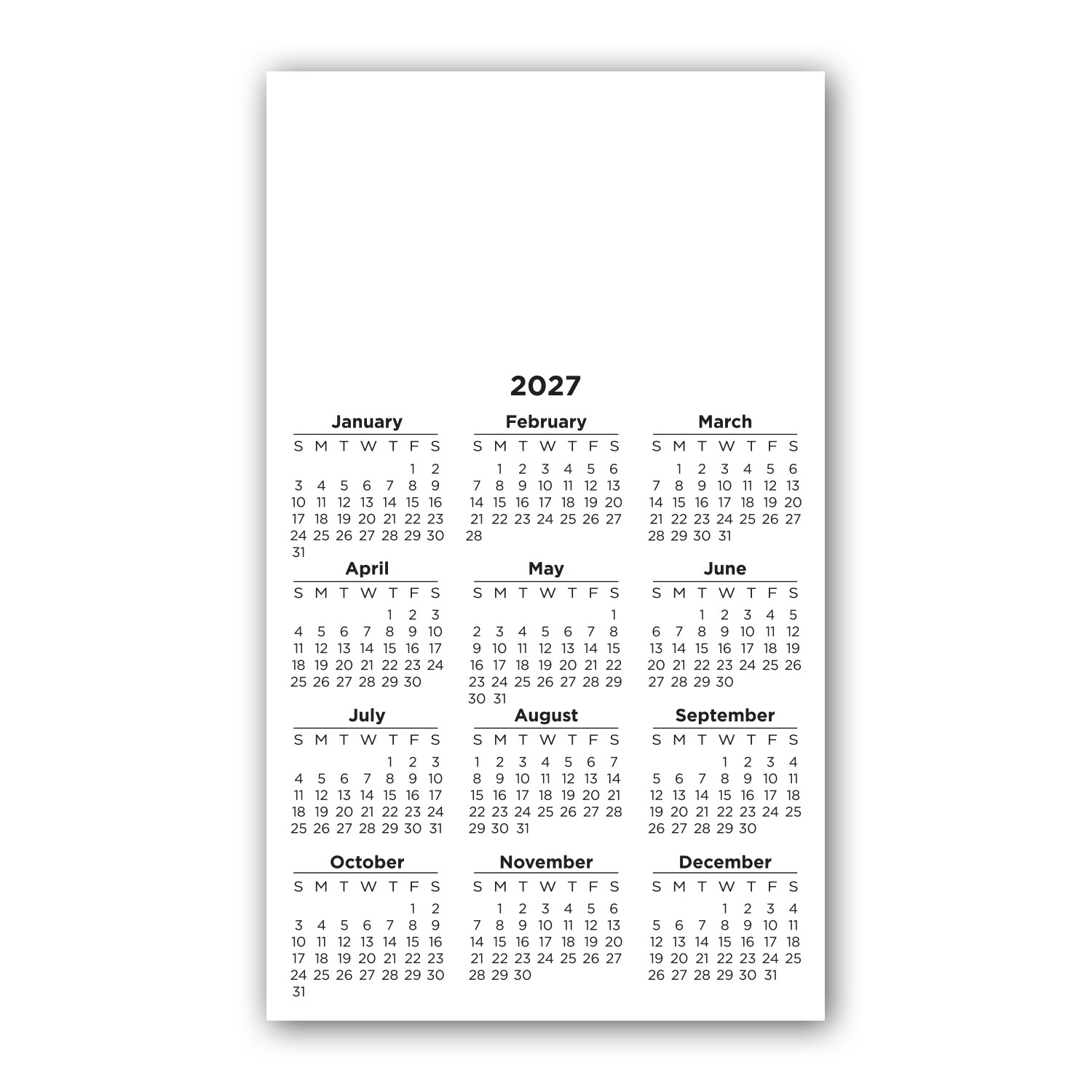 Picture of Calendar Sq Crnr Magnet 2-29/32 x 4-15/16