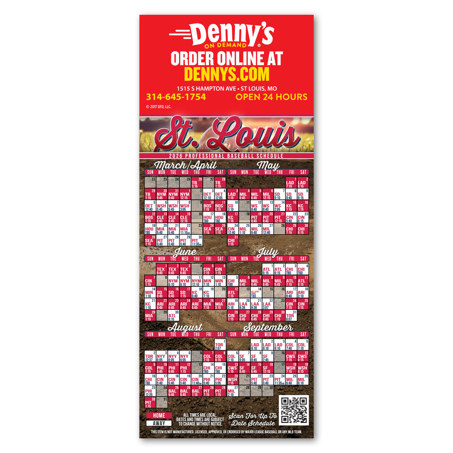 Picture of Baseball Schedule Magnet
