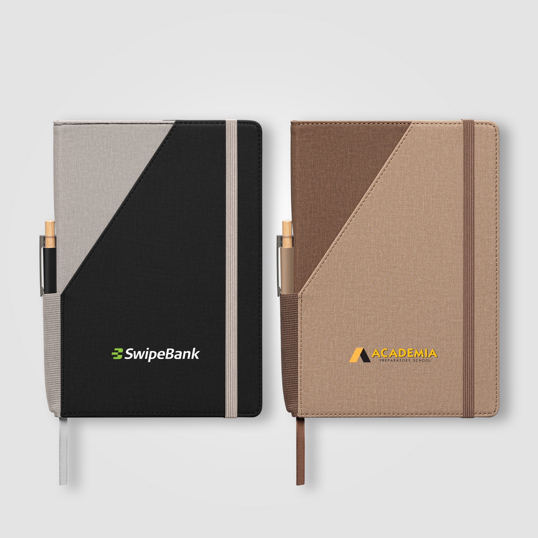 Picture of Xanadu Recycled PU Two-Tone Refillable Pen Set Notebook - A5