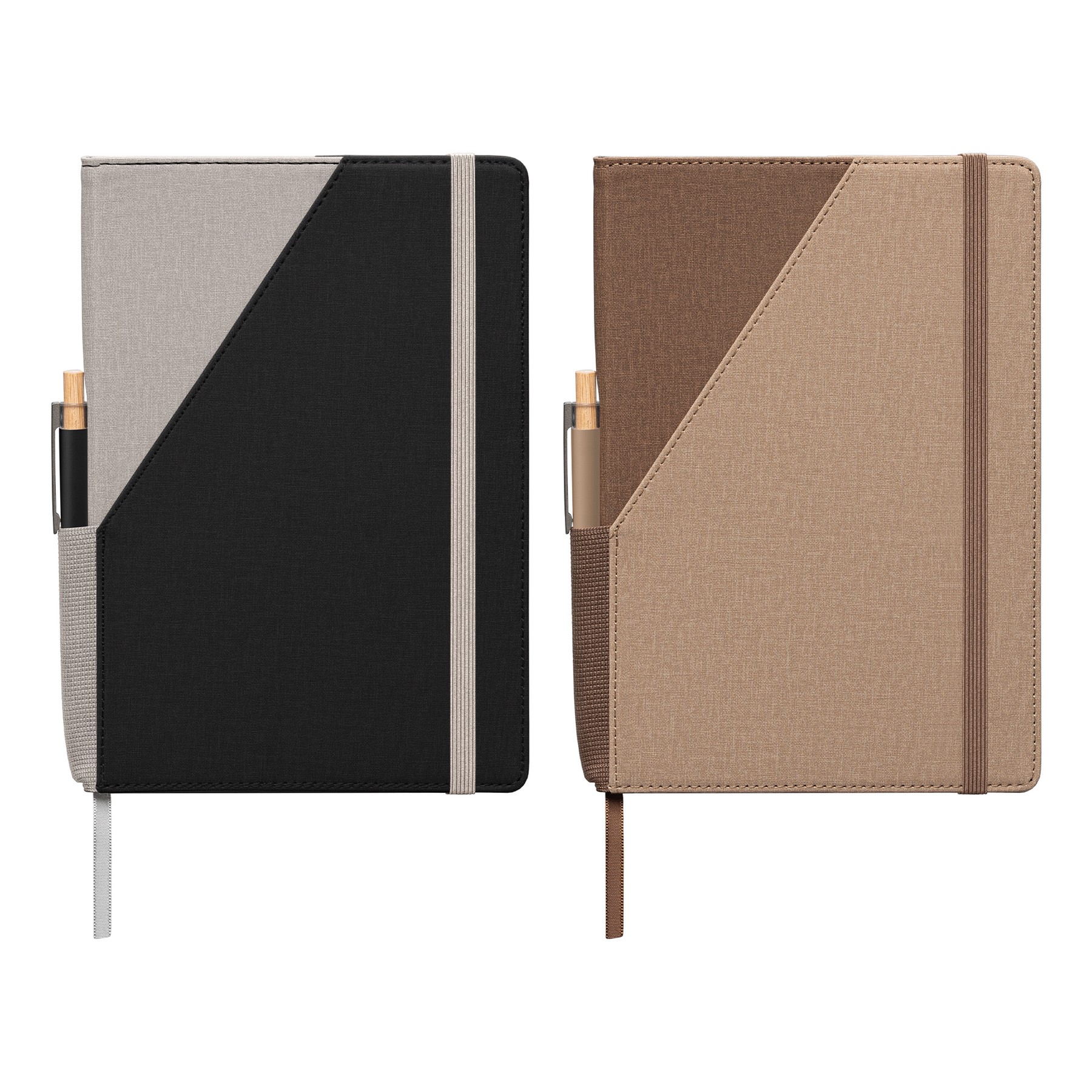 Picture of Xanadu Recycled PU Two-Tone Refillable Pen Set Notebook - A5
