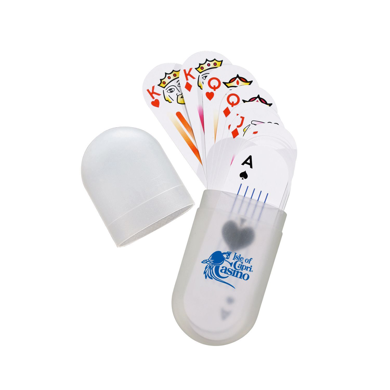 Picture of Small Oval Deck Of Cards In Plastic Holder