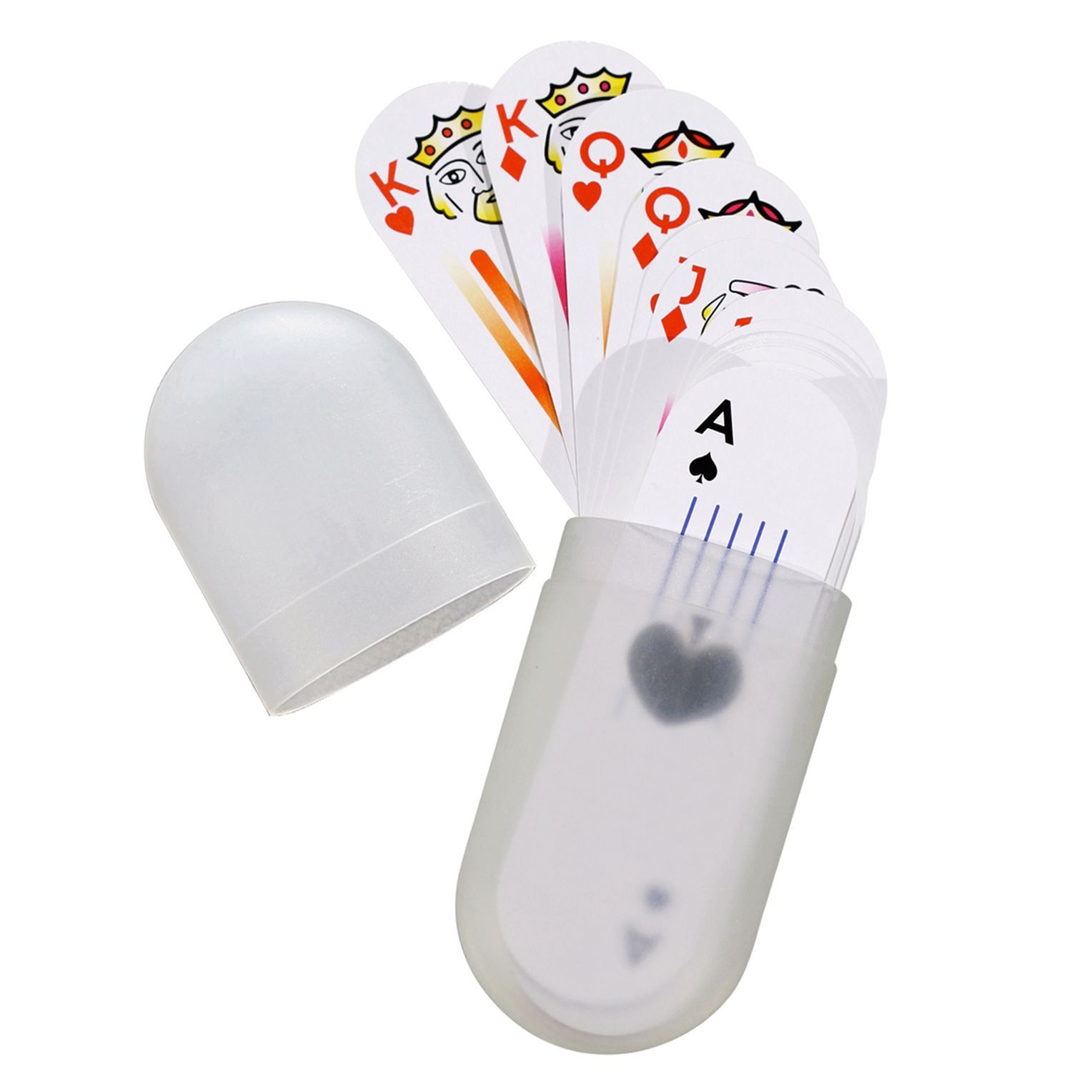Picture of Small Oval Deck Of Cards In Plastic Holder