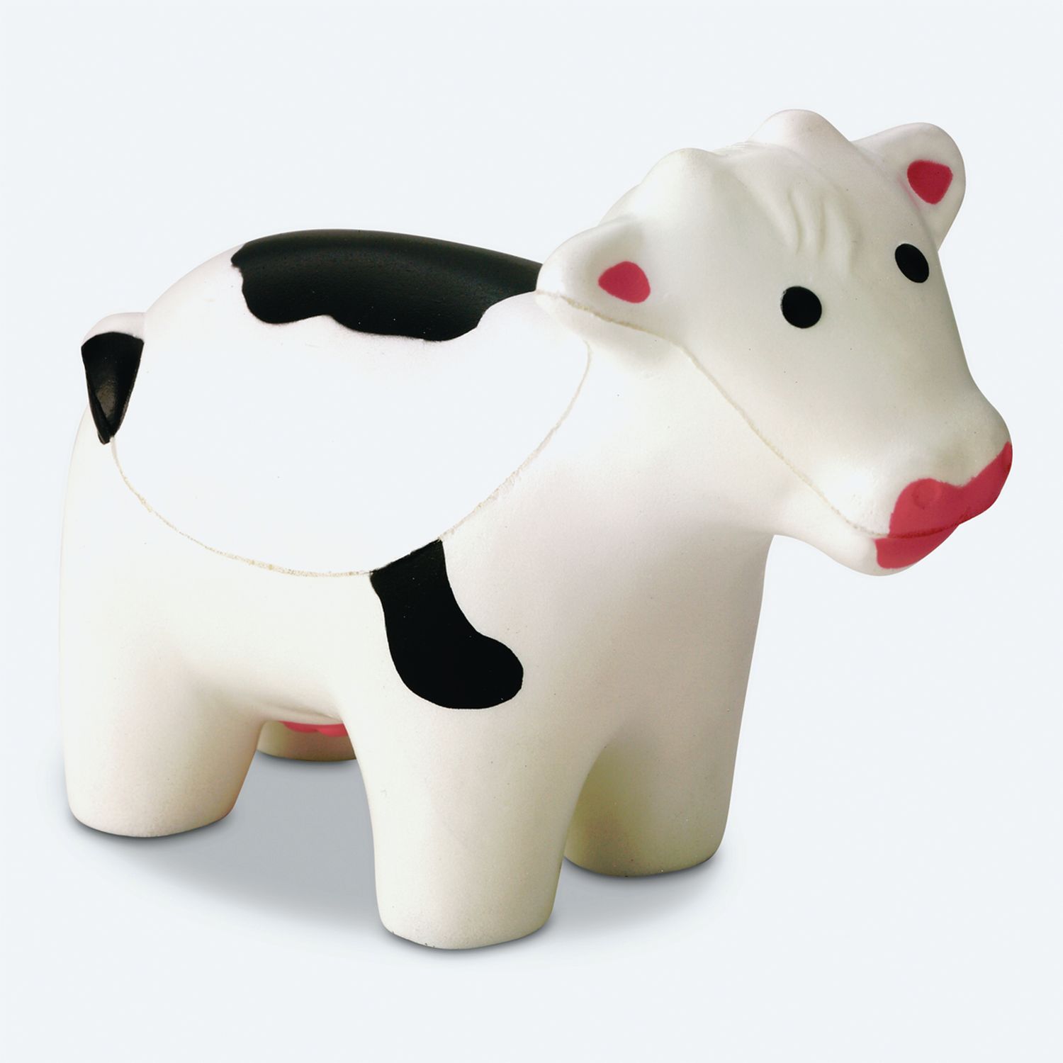 Picture of White Cow With Black Spots Stress Shape