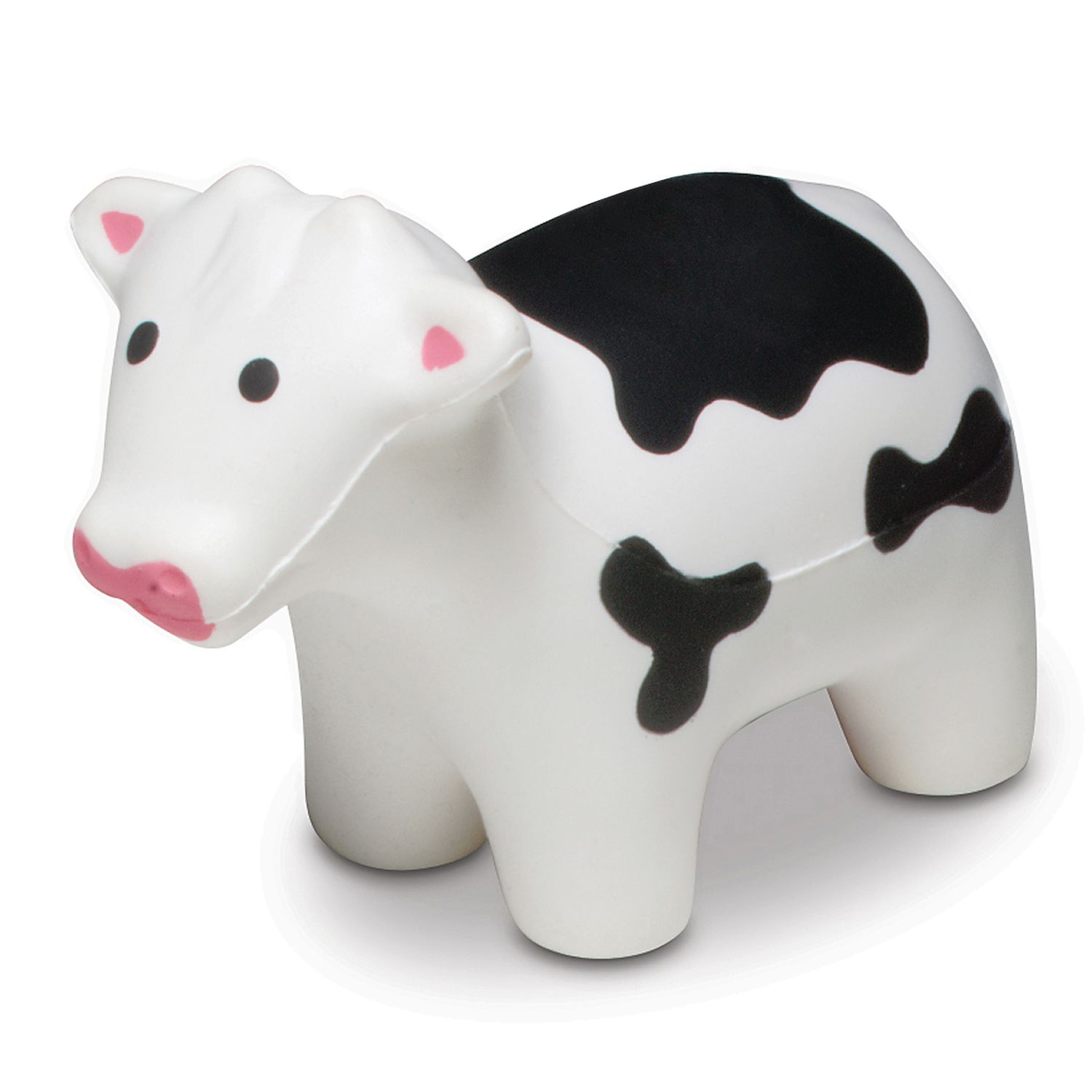 Picture of White Cow With Black Spots Stress Shape