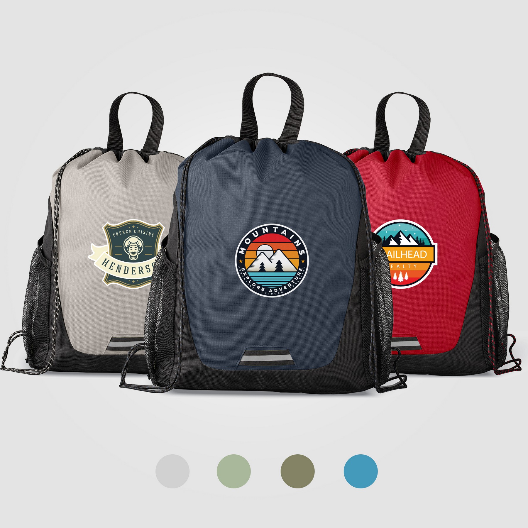 Picture of Jotun Recycled Polyester Pocketed Drawstring Bag - 2.6 gal
