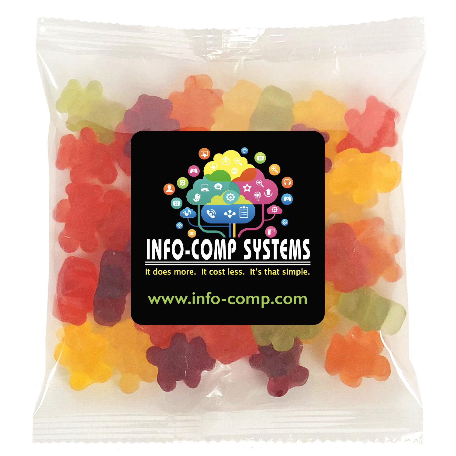 Picture of Large Snack Bag with Label Standard Fill