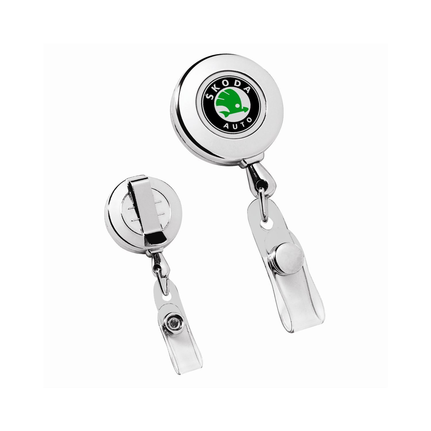 Picture of Circle Chrome Retractable Badge Holder
