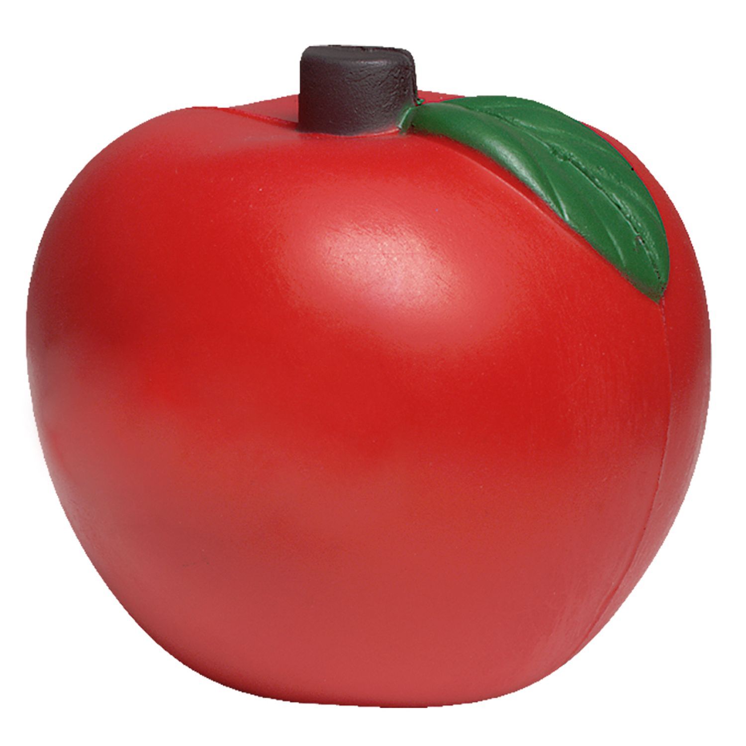 Picture of Red Apple Stress Shape With Green Leaves