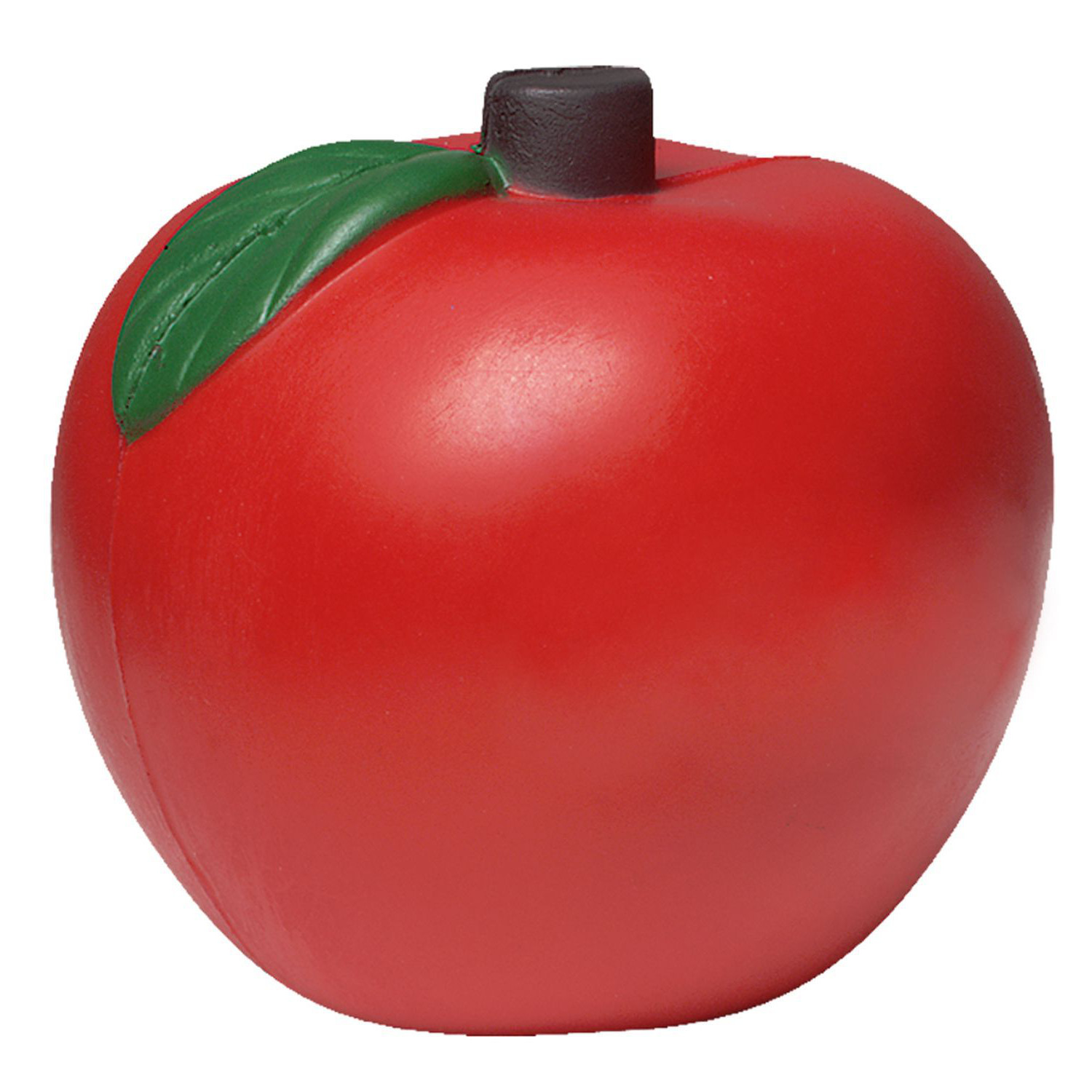 Picture of Red Apple Stress Shape With Green Leaves
