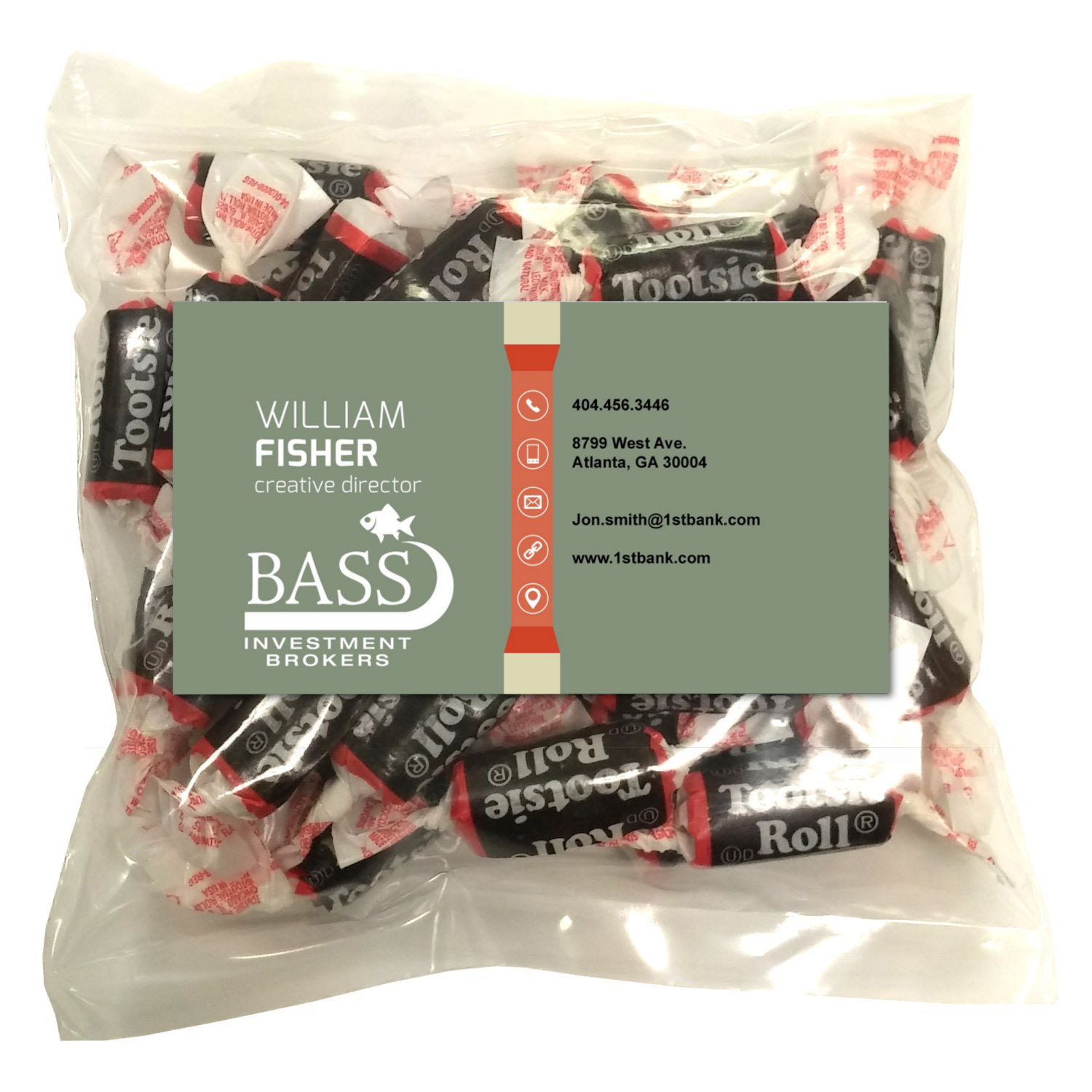 Picture of Large Snack Bag with Rectangle Magnet Standard Fill