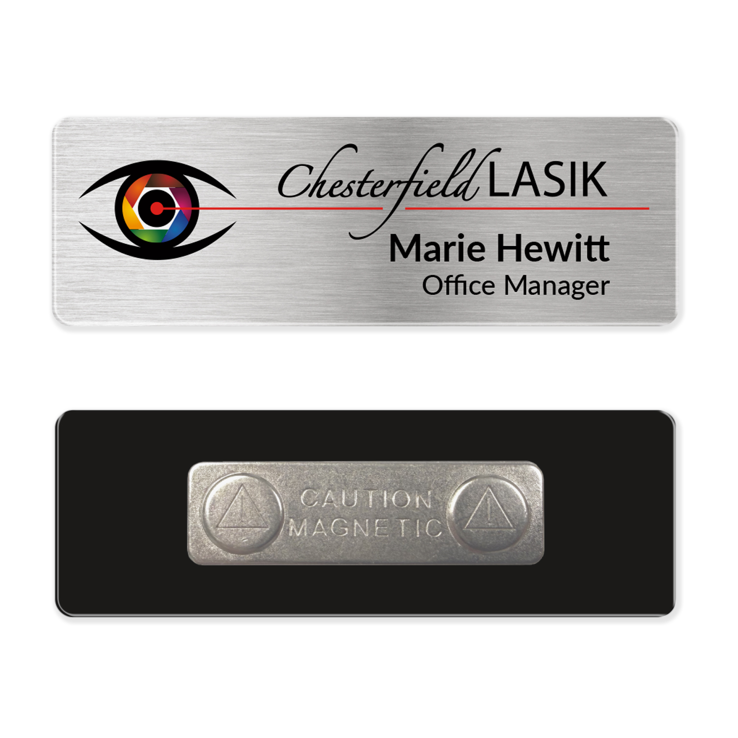 Picture of 1 x 3 Name Badge - Magnet Back