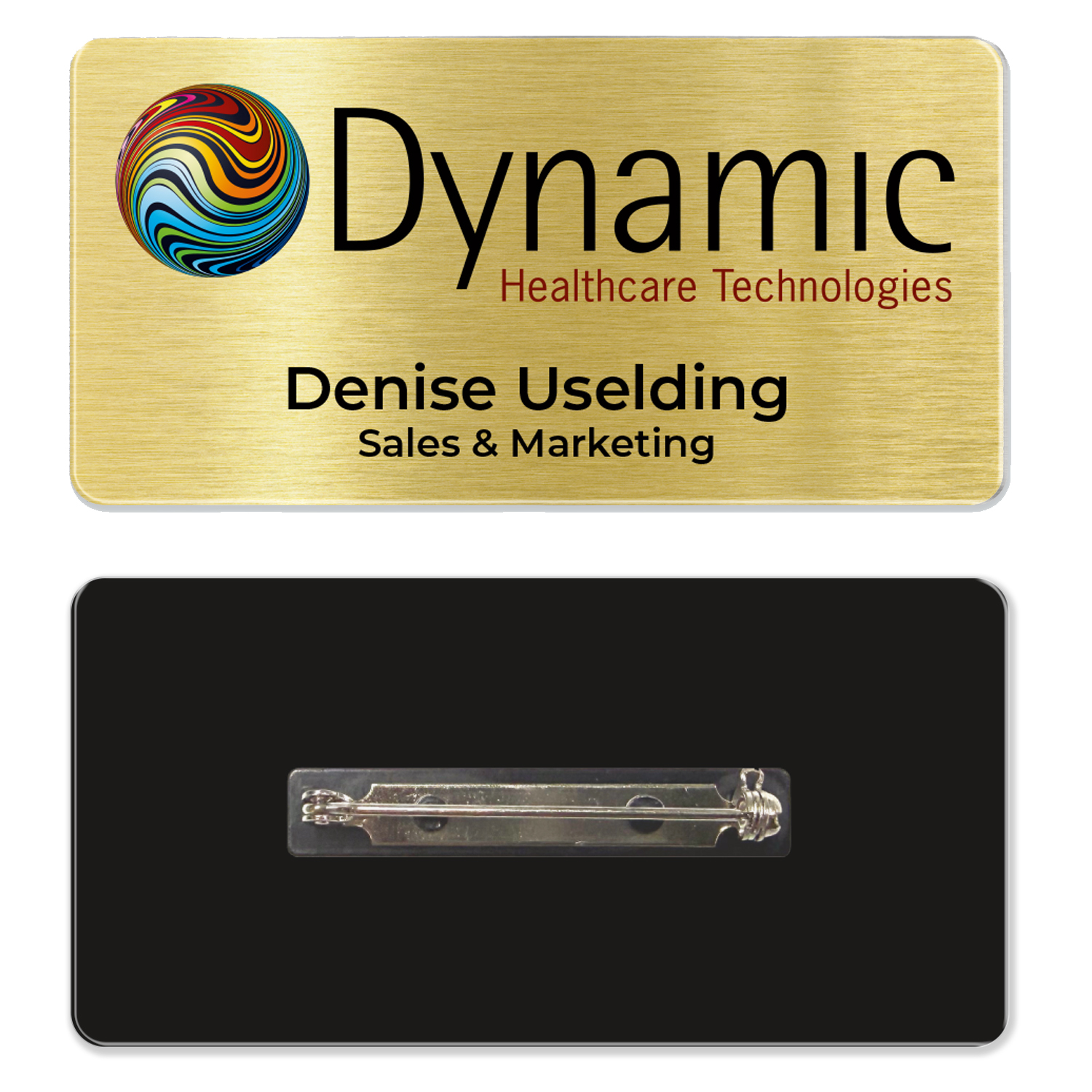 Picture of 1.5 x 3 Name Badge - Pin Back